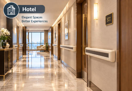 Hotel Corridor Protective Handrail